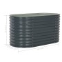 Arriate de acero galvanizado gris 160x80x81 cm | Foro24.es | Tu tienda online para hogar, jardín y más Foro24.es