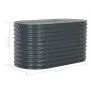 Gray galvanized steel flower bed 160x80x81 cm by vidaXL, Pots and planters - Ref: Foro24-45524, Price: 138,18 €, Discount: %