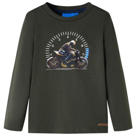 Langärmeliges khaki-farbenes Kinder-T-Shirt in Größe 116. von , Kinder-T-Shirts - Ref: Foro24-12656, Preis: 8,39 €, Rabatt: %