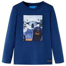 Camiseta infantil de manga larga color azul vaquero 104 by , Kids T-shirts - Ref: Foro24-13135, Price: 8,64 €, Discount: %