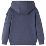 Sudadera infantil con capucha y cremallera azul oscuro mélange 128 by , Kids T-shirts - Ref: Foro24-12952, Price: 17,80 €, Di...