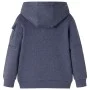 Sudadera infantil con capucha y cremallera azul oscuro mélange 104 de , Camisetas para niños - Ref: Foro24-12950, Precio: 14,...
