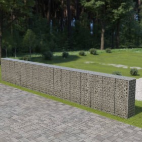 Gabion wall with galvanized steel covers 900x50x150 cm by vidaXL, fence panels - Ref: Foro24-143589, Price: 678,48 €, Discoun...