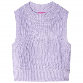 Chaleco infantil de punto color lila claro 116