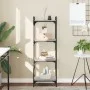 Bücherregal mit 4 Regalen aus grauem Sonoma-Ingenieurholz, 40x30x120 cm. von , Bücherregale und Regale - Ref: Foro24-837635, ...