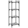 Bücherregal mit 4 Regalen aus grauem Sonoma-Ingenieurholz, 40x30x120 cm. von , Bücherregale und Regale - Ref: Foro24-837635, ...