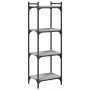 Librería 4 estantes madera ingeniería gris Sonoma 40x30x120 cm de , Librerías y estanterías - Ref: Foro24-837635, Precio: 44,...