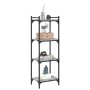 Librería 4 estantes madera ingeniería gris Sonoma 40x30x120 cm by , Bookcases and shelves - Ref: Foro24-837635, Price: 45,15 ...