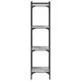 Librería 4 estantes madera ingeniería gris Sonoma 40x30x120 cm de , Librerías y estanterías - Ref: Foro24-837635, Precio: 44,...