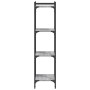 Librería 4 estantes madera ingeniería gris Sonoma 40x30x120 cm by , Bookcases and shelves - Ref: Foro24-837635, Price: 45,15 ...
