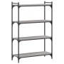 Librería 4 estantes madera ingeniería gris Sonoma 80x30x120 cm de , Librerías y estanterías - Ref: Foro24-837675, Precio: 59,...