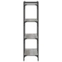 Librería 4 estantes madera ingeniería gris Sonoma 80x30x120 cm de , Librerías y estanterías - Ref: Foro24-837675, Precio: 59,...