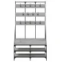 Perchero con zapatero gris Sonoma 100x40x184 cm by , Dresser Organizers and Bar Hangers - Ref: Foro24-837860, Price: 110,79 €...