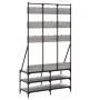 Perchero con zapatero gris Sonoma 100x40x184 cm by , Dresser Organizers and Bar Hangers - Ref: Foro24-837860, Price: 110,79 €...