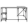 Ingenieurholz-Schreibtisch in Sonoma-Grau 139x139x75 cm von , Schreibtische - Ref: Foro24-837590, Preis: 91,89 €, Rabatt: %