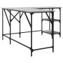Escritorio madera de ingeniería gris Sonoma 139x139x75 cm de , Escritorios - Ref: Foro24-837590, Precio: 92,96 €