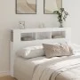 Kopfteil mit LED, weißem Holzwerkstoff, 160 x 18,5 x 103,5 cm von , Kopf- und Fußteile - Ref: Foro24-837351, Preis: 97,33 €, ...
