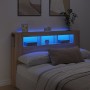 LED-Kopfteil aus Holzwerkstoff Sonoma-Eiche 160 x 18,5 x 103,5 cm von , Kopf- und Fußteile - Ref: Foro24-837353, Preis: 77,48...