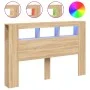 Cabecero LED madera ingeniería roble Sonoma 160x18,5x103,5 cm de , Cabeceros y pies de cama - Ref: Foro24-837353, Precio: 76,...
