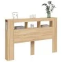 Cabecero LED madera ingeniería roble Sonoma 160x18,5x103,5 cm de , Cabeceros y pies de cama - Ref: Foro24-837353, Precio: 76,...