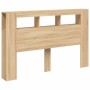 LED headboard engineered wood Sonoma oak 160x18.5x103.5 cm by , Headboards and footboards - Ref: Foro24-837353, Price: 77,48 ...