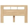 Cabecero LED madera ingeniería roble Sonoma 160x18,5x103,5 cm de , Cabeceros y pies de cama - Ref: Foro24-837353, Precio: 76,...