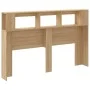 Cabecero LED madera ingeniería roble Sonoma 160x18,5x103,5 cm de , Cabeceros y pies de cama - Ref: Foro24-837353, Precio: 76,...