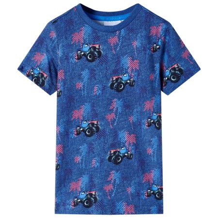 Kinder T-Shirt in dunkelblau meliert, Größe 128. von , Kinder-T-Shirts - Ref: Foro24-12527, Preis: 8,85 €, Rabatt: %