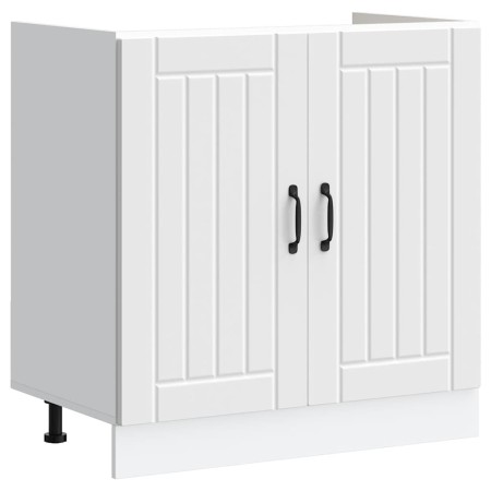 Mueble bajo fregadero Lucca madera contrachapada blanca en Armarios de cocina | Comprar online en Foro24