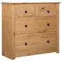 Panama style solid pine wood sideboard 80x40x83 cm by , Sideboards - Ref: Foro24-282655, Price: 185,09 €, Discount: %
