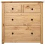 Panama style solid pine wood sideboard 80x40x83 cm by , Sideboards - Ref: Foro24-282655, Price: 185,09 €, Discount: %