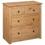Panama style solid pine wood sideboard 80x40x83 cm by , Sideboards - Ref: Foro24-282655, Price: 185,09 €, Discount: %
