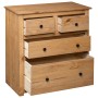 Panama style solid pine wood sideboard 80x40x83 cm by , Sideboards - Ref: Foro24-282655, Price: 180,80 €, Discount: %