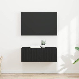 Mueble de TV Montado en la Pared 2 pcs Negro 60 x 31 x 29.5 cm en Muebles TV | Comprar online en Foro24