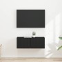 Mueble de TV Montado en la Pared 2 pcs Negro 60 x 31 x 29.5 cm en Muebles TV | Comprar online en Foro24