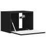 Mueble de TV Montado en la Pared 2 pcs Negro 60 x 31 x 29.5 cm