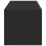 Mueble de TV Montado en la Pared 2 pcs Negro 60 x 31 x 29.5 cm