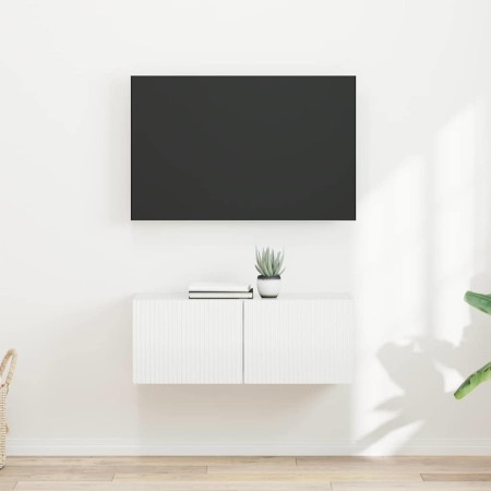 Mueble de TV Montado en la Pared 2 pcs Brillante