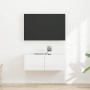 Mueble de TV Montado en la Pared 2 pcs Brillante