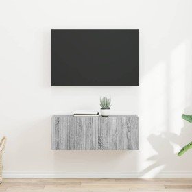 Mueble de TV Montado en la Pared 2 pcs Gris Sonoma en Muebles TV | Comprar online en Foro24