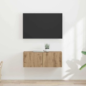 Mueble de TV Montado en la Pared 2 pcs Roble Artesanal en Muebles TV | Comprar online en Foro24