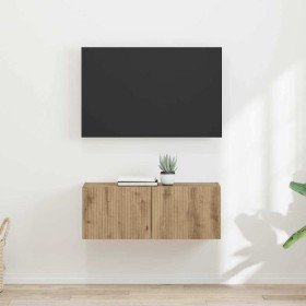 Mueble de TV Montado en la Pared 2 pcs Roble Artesanal en Muebles TV | Comprar online en Foro24