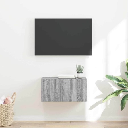 Mueble de TV Montado en la Pared Gris Sonoma 60 x 31 x 29.5 cm