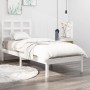 Estructura de cama madera maciza de pino blanco 100x200 cm