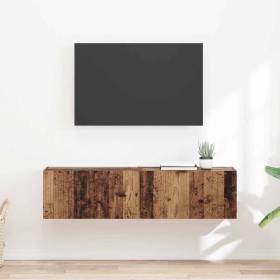 Mueble de TV Montado en la Pared 2 pcs Madera Vieja en Muebles TV | Comprar online en Foro24