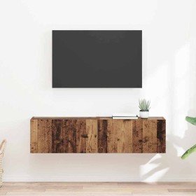 Mueble de TV Montado en la Pared 2 pcs Madera Vieja en Muebles TV | Comprar online en Foro24