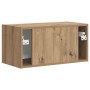 Mueble de TV Montado en la Pared Roble Artesanal en Muebles TV | Comprar online en Foro24