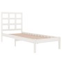Estructura de cama madera maciza de pino blanco 100x200 cm