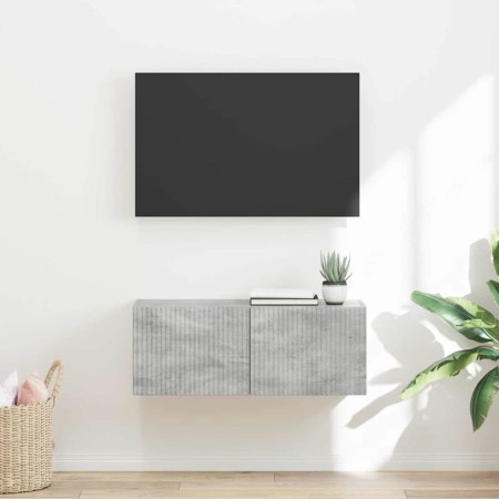 Mueble de TV Montado en la Pared Concreto 60 x 31 x 29.5 cm
