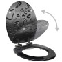 Toilet seat with MDF soft-closing lid with water drop design by vidaXL, Toilet and bidet seats - Ref: Foro24-143933, Price: 5...